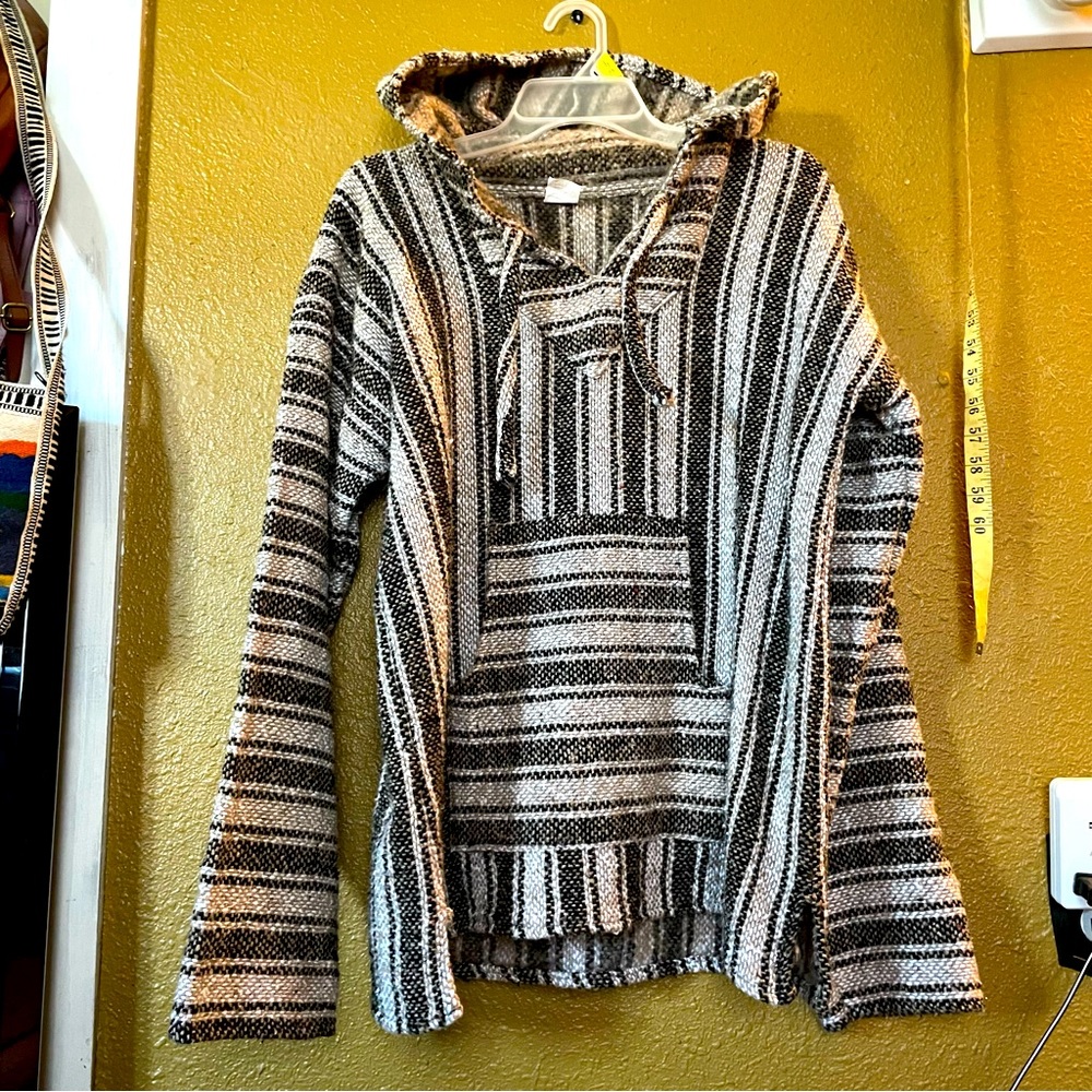 Men’s Artesanias Mexican Poncho Hoodie.